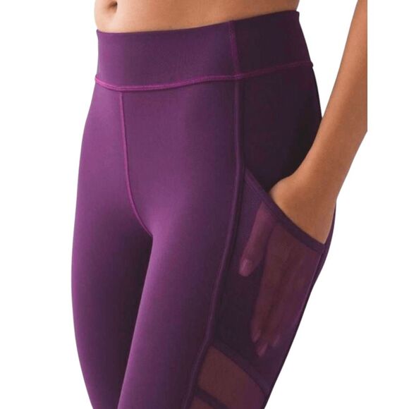 LULULEMON ATHLETICA Wild & Free Tight In Darkest Magenta Size 2 - Picture 3 of 7